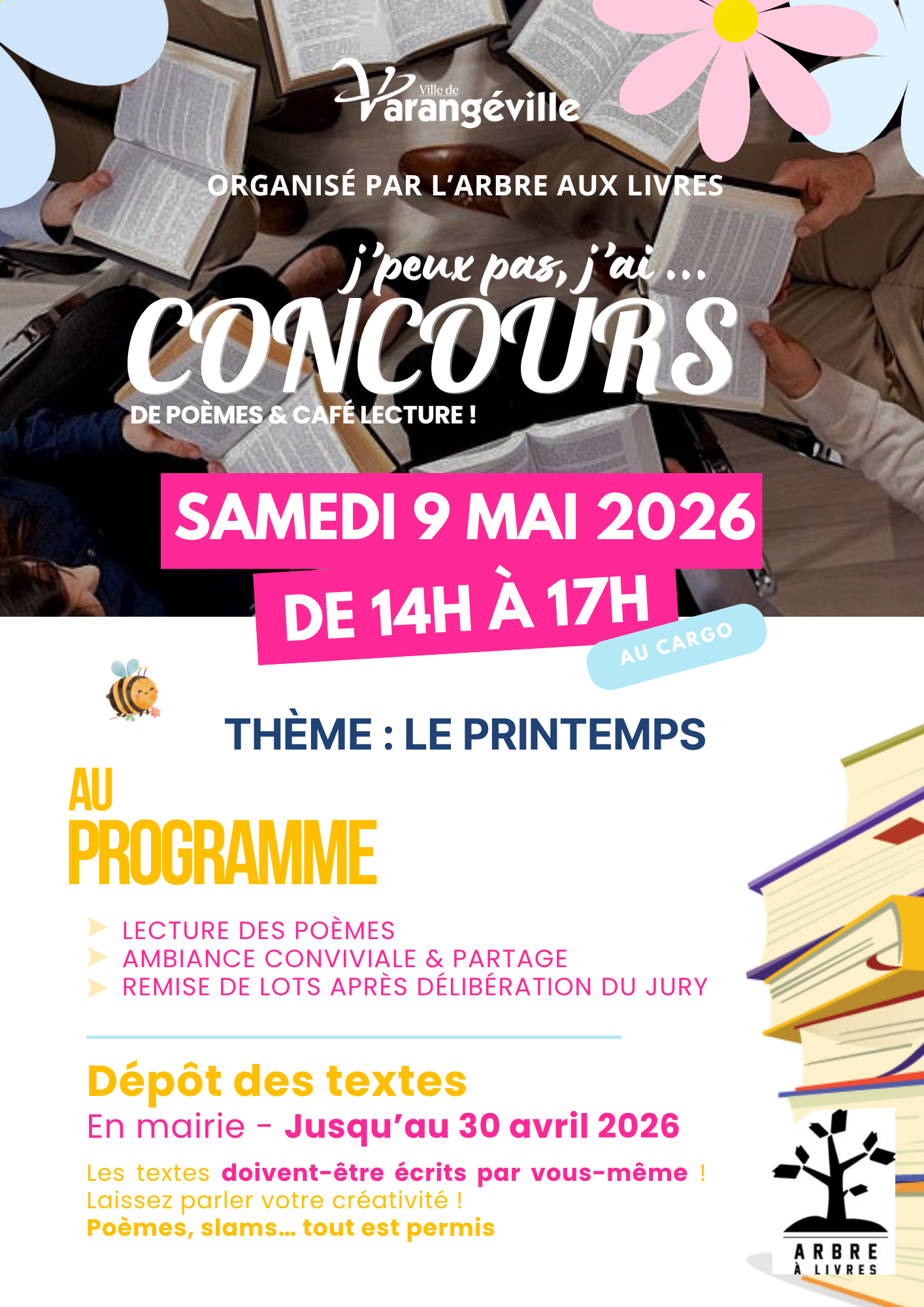 concours de poèmes et café lecture à varangéville
