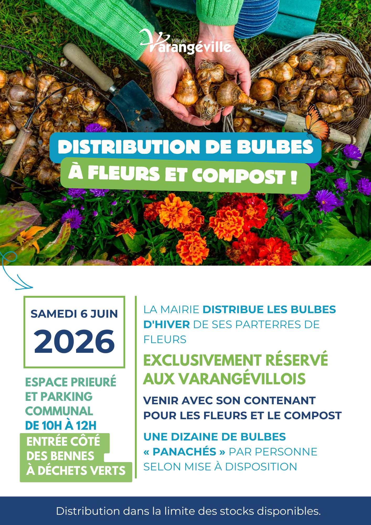 Distribution de bulbes et compost