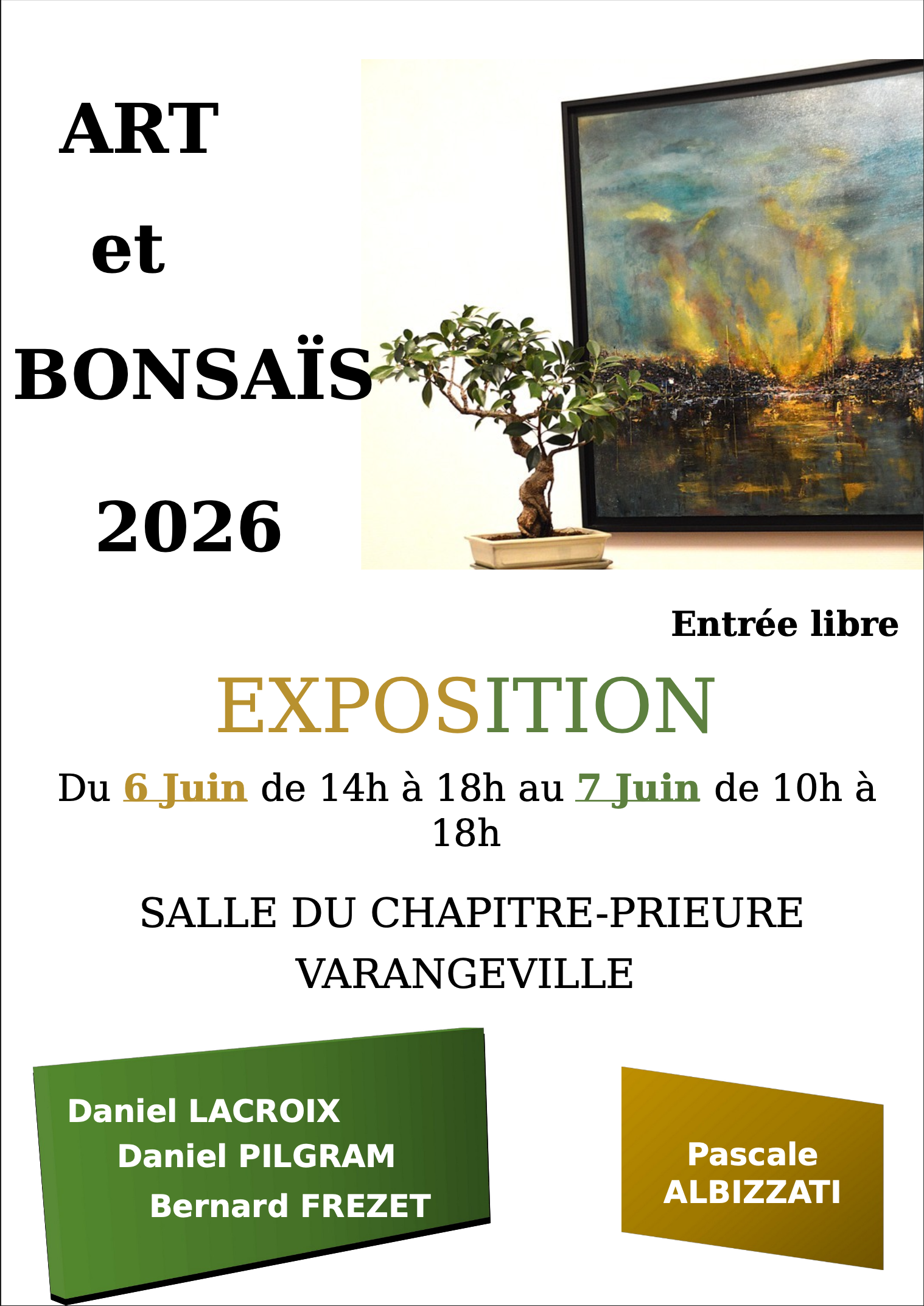 Exposition Art & bonsaïs 2026