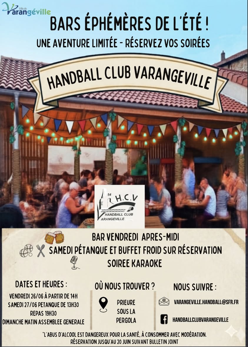 BAR ÉPHÉMÈRE - Handball Club Varangéville