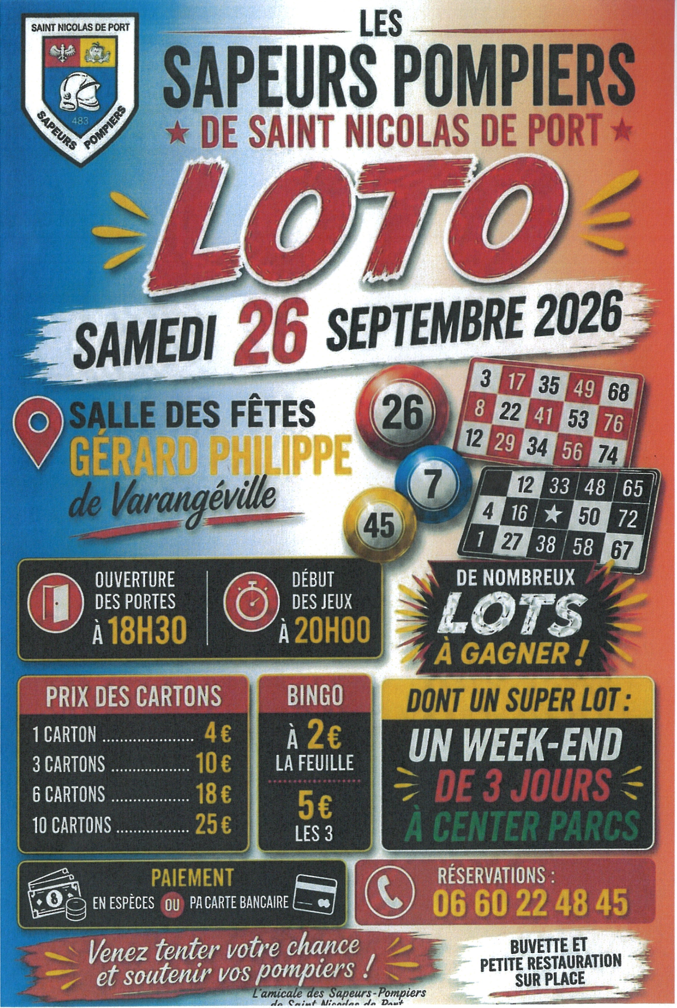 Loto sapeurs-pompiers de St. Nicolas de Port